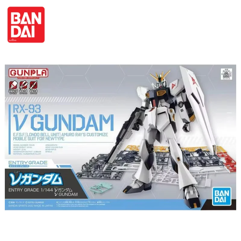 Фото В наличии Оригинальный 100% оригинальный Bandai Em Estoque Bandai Eg 1/144 Rx-93 V Gundam Unicornio Gundam Modelo De Plastico Праздничные подарки №5