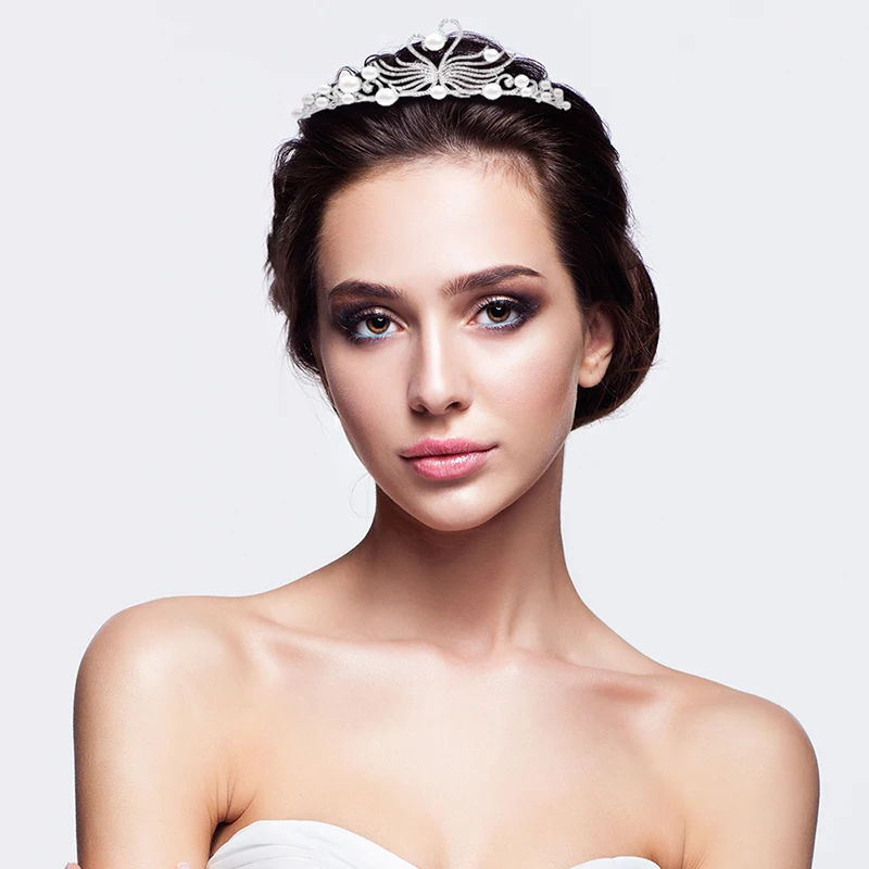 Женские тиары YYSUNNY в виде двойного лебедя Очаровательная корона принцессы для