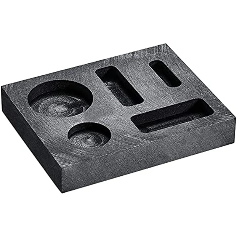 

5-In-1 Graphite Casting Ingot Coin Combo Metal Casting Refining Scrap Bar For Melting Casting Refining Metal