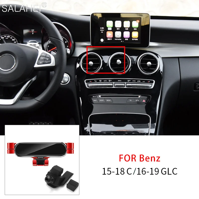 

Гравитационный держатель для смартфона, кронштейн с креплением на вентиляционное отверстие для Mercedes-Benz C GLC W205 X253, аксессуары для интерьера ...