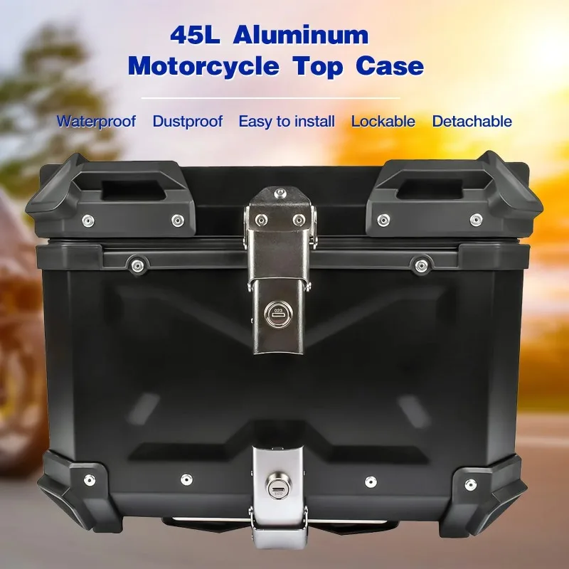 Valise De Rangement Étanche Pour Moto Coffre Ar KUN Noir Scooter AP03 45L