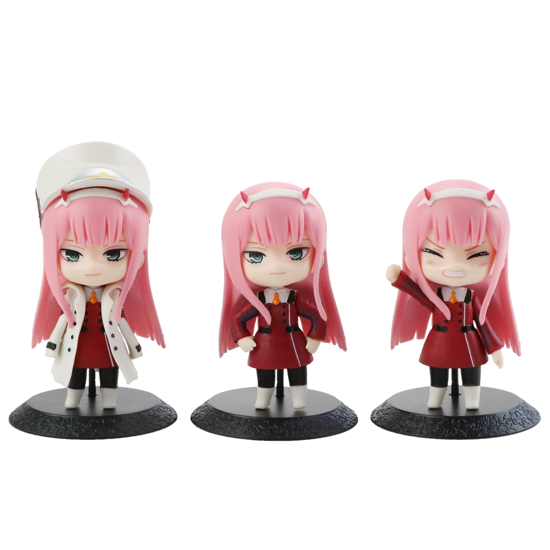 

3 шт./компл. Дарлинг на франксе фигурка игрушка Zero Two 02 ПВХ EXQ Ver экшн-Фигурки ПВХ модели игрушки Аниме куклы дети