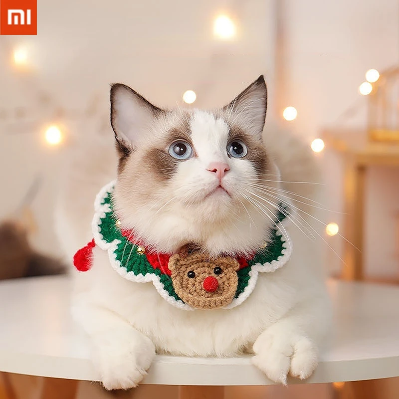 

Xiaomi Cat Scarf Cat Saliva Towel Knitted Hair Ball Pet Supplies Puppy Kitten Collar Multi-style Cute Decoration Accessories