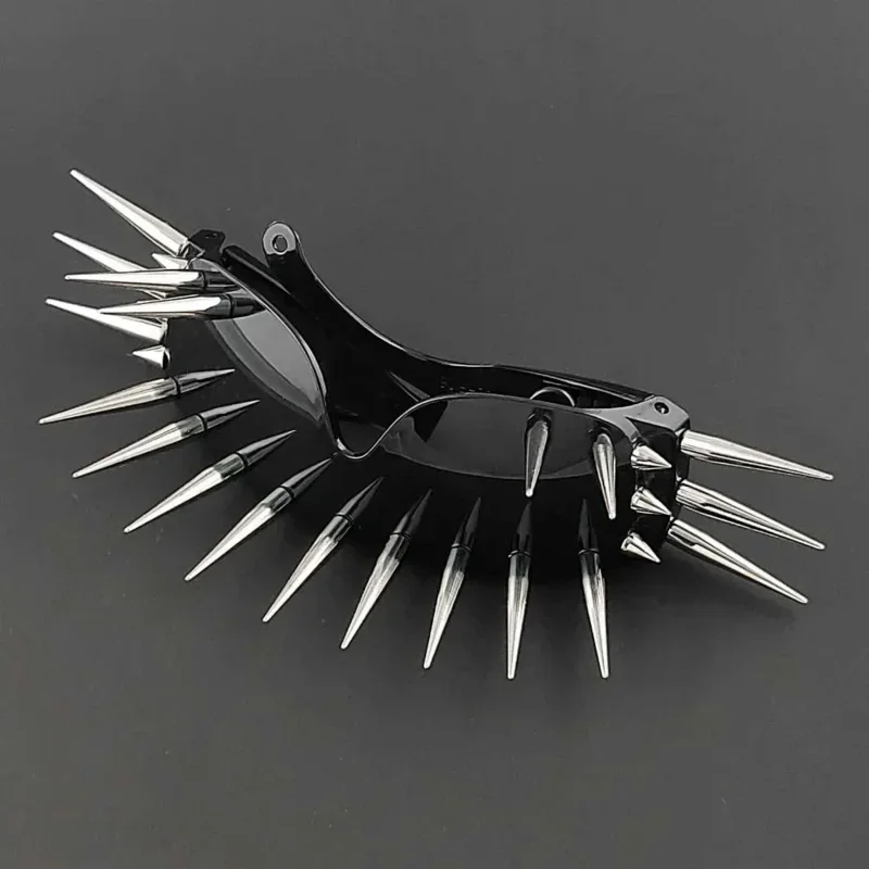 PUnisex шипы в стиле панк-рок солнцезащитные очки черные металлические фотообои для