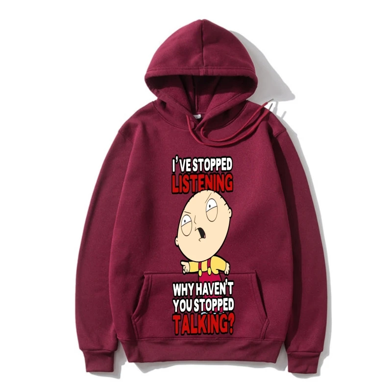 

Leqemao Cartoon Stewie SHoodysped Listening Men'S Hoodie Men'S Prin Hoodie Fleece Cotton For Men Cool Hoodie Pullover 010101