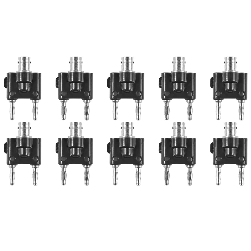 

10 шт., разъем BNC для кабеля аудиодинамика, 4 мм, цвет черный