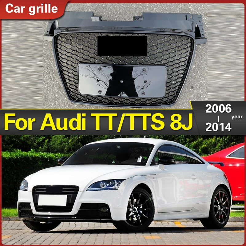 

For Audi TT/TTS 8J 2006-2014 Racing Grills Car Front Bumper Mesh Car Front Grille Racing Grill for TT RS Style Car Mesh Grills