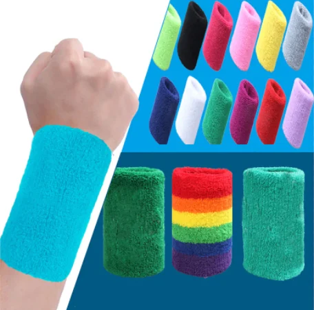 

1 Pcs Wristbands Sport Sweatband Hand Band Sweat Wrist Support Brace Wraps Guards For Gym Volleyball Basketball Hot