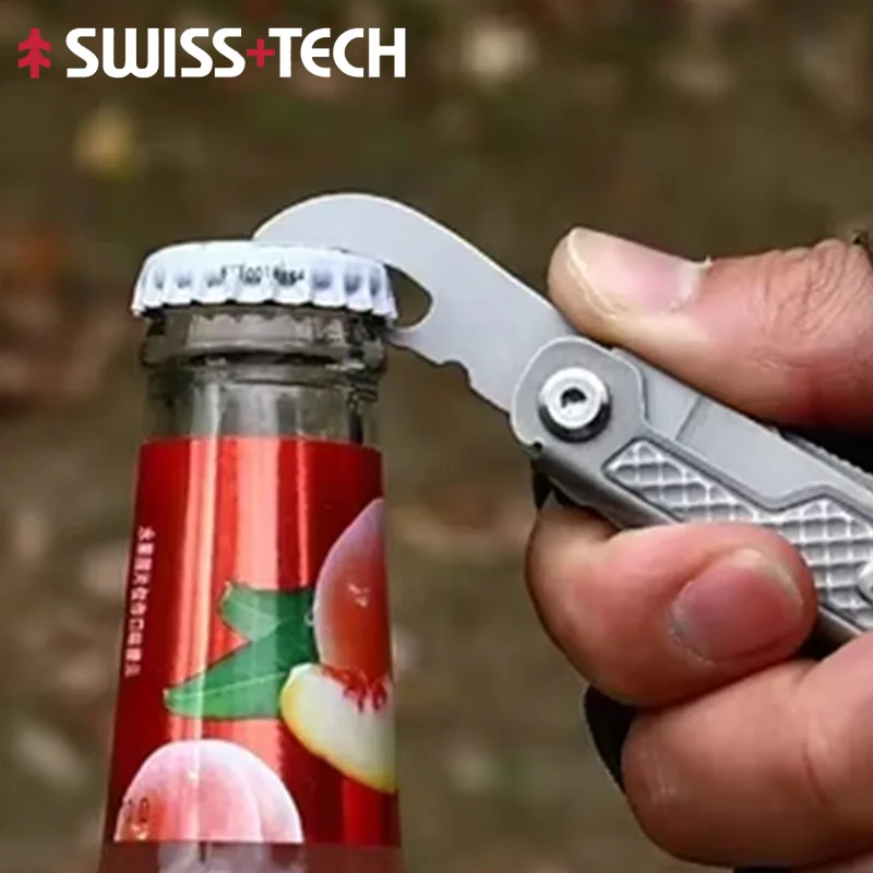 Многофункциональный мини-нож SWISS TECH 11 в 1: складной карманный нож, ножницы, отвертка, мультитул EDC для кемпинга и выживания (art.: 3920dbe39b2e2) - 3920dbe39b2e2
