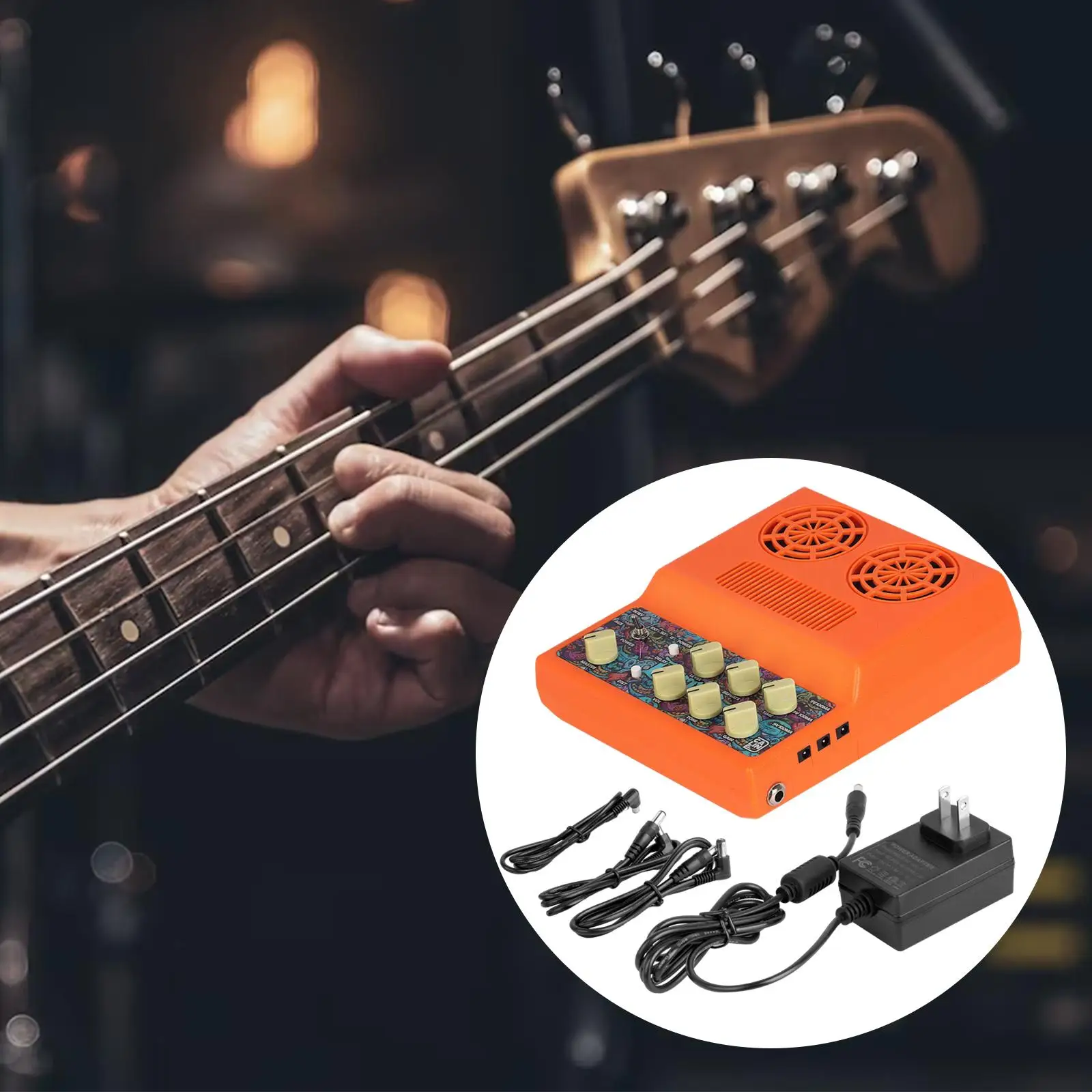 

10W Electric Guitar Amp Distortion and Delay Function Compressor Boost Effect Power Supply for Guitar Practice