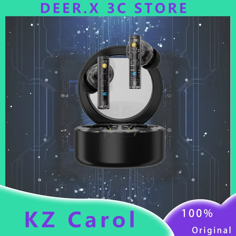 Беспроводные наушники Kz Carol Bluetooth с глубоким шумоподавлением и низкой задержкой 55