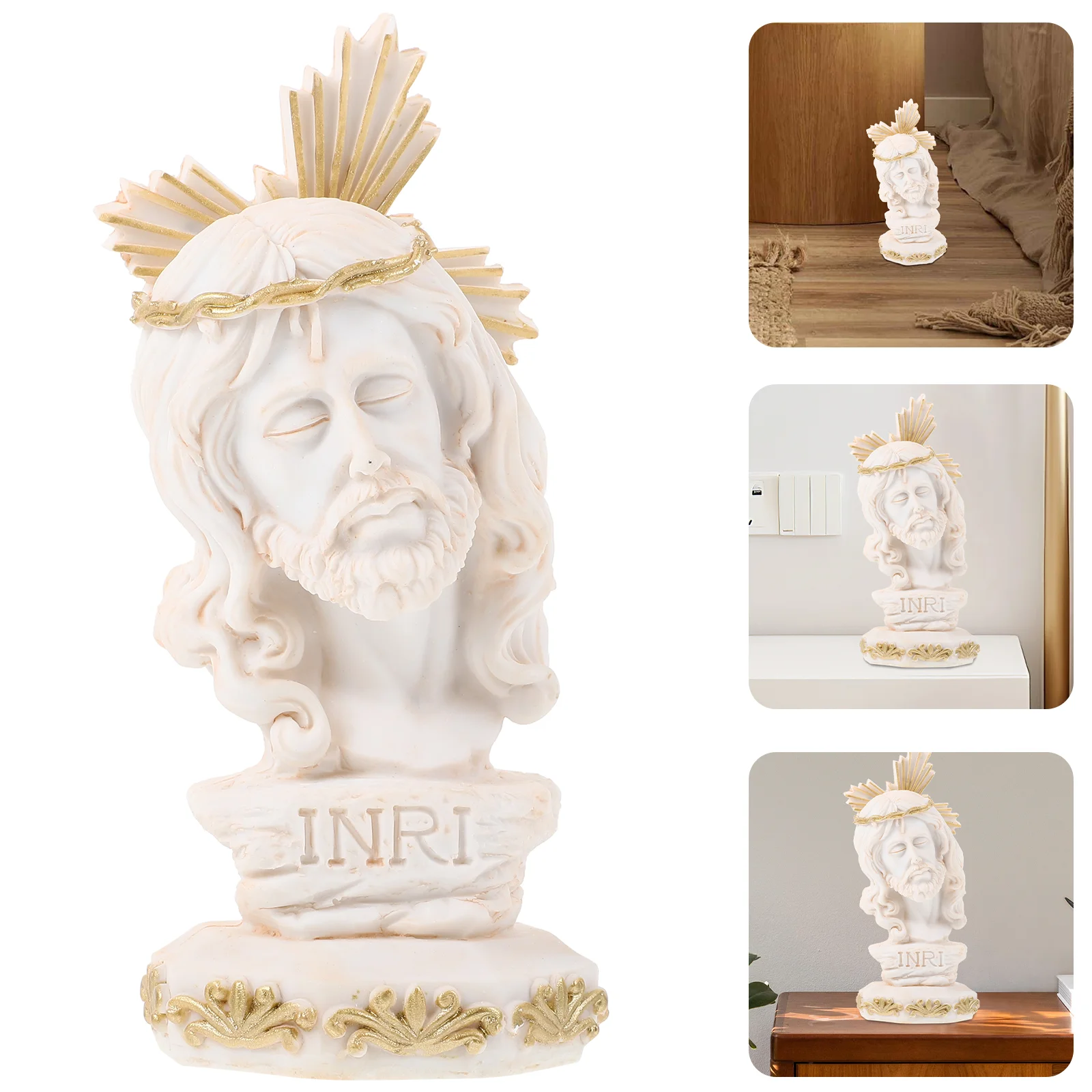 

Home Decor Church Decorations Jesus Shaped Figurine Sculpture Desktop Resin Ornament God Statue