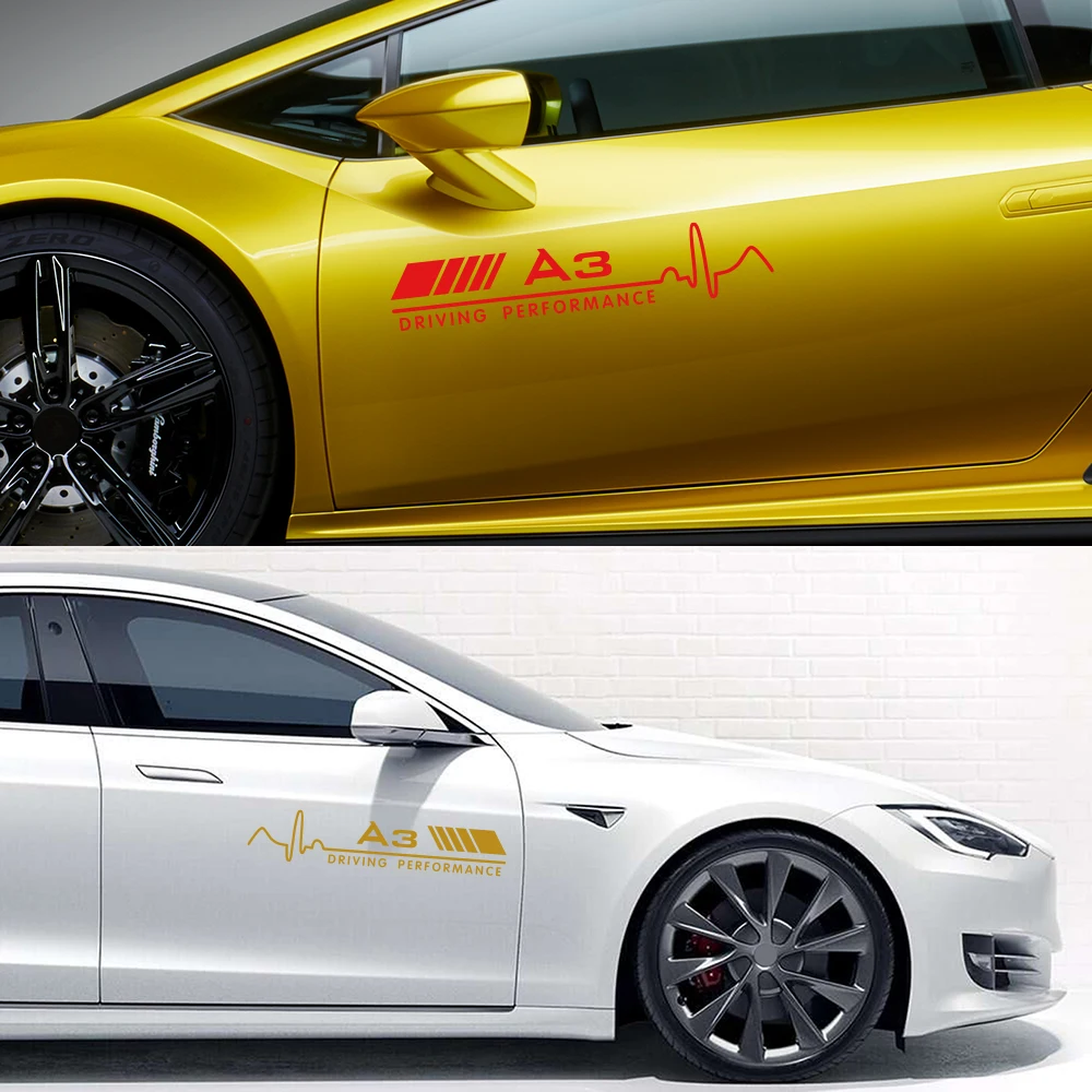 Наклейки на двери автомобиля аксессуары спортивный Стайлинг 2 шт. для Audi A4 B7 B6 B5 A6