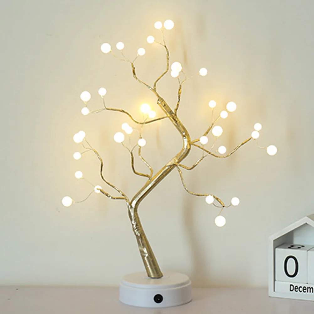 

Holiday Bonsai Style Party 36leds 108leds USB Charging Firework Led Light Tree Shape DIY Touch Switch Control Night Light