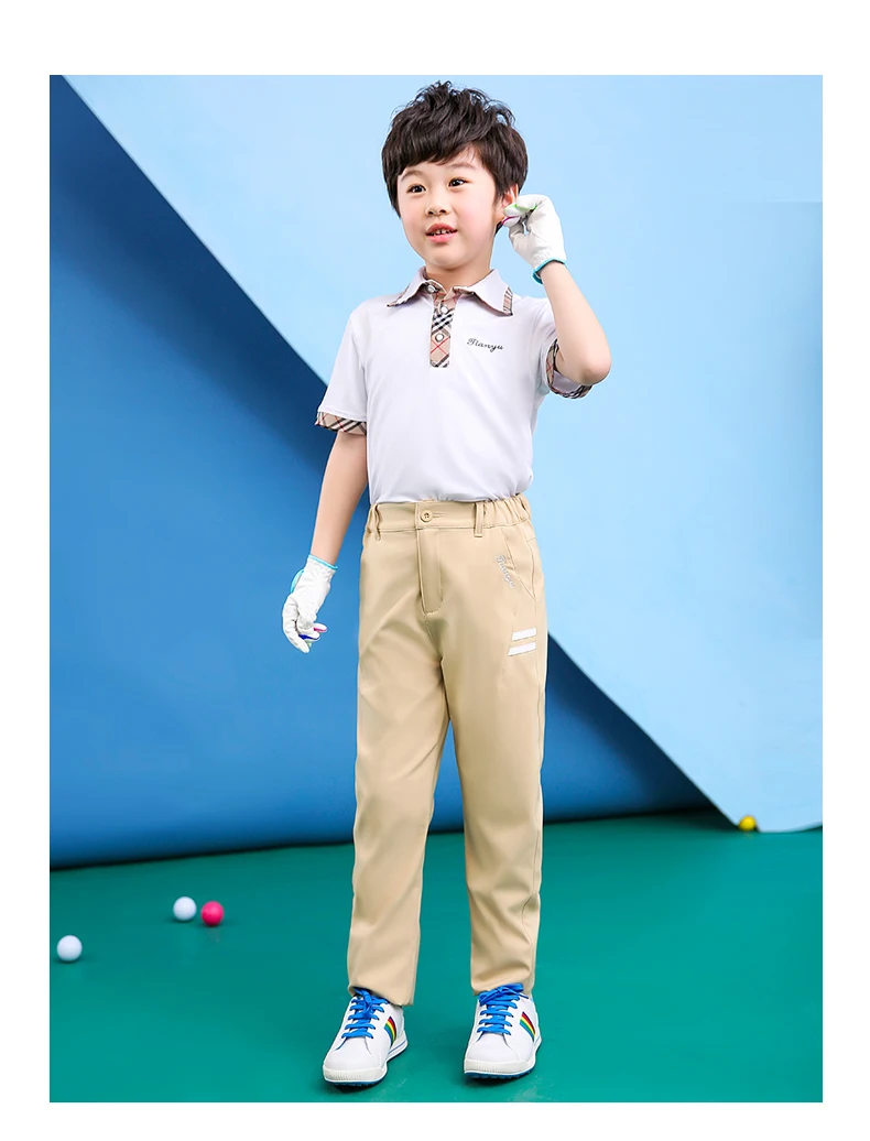 TTYGJ Kids Golf Pants Breathable Boys High Elastic Golf Long Trousers Quick-drying Clothing Outdoor SportsWear For  for Autumn