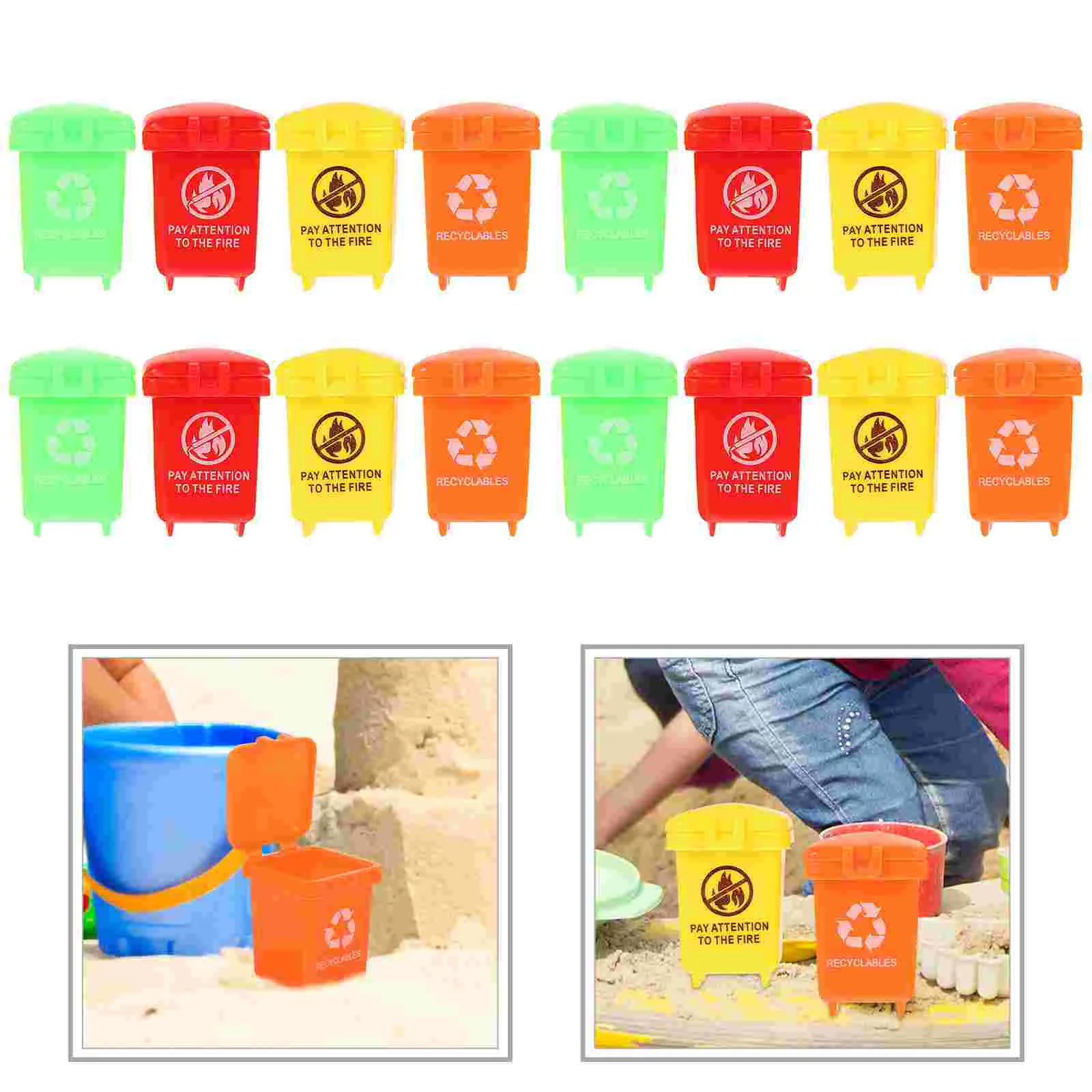 

Trash Can Garbage Toys Mini Cans Kids Bin Miniature Toy Children Truck Recycle Tiny Vehicle Education Early Teaching Wastebasket