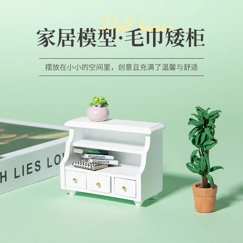 1/12 миниатюрная мебель для кукольного домика деревянный Туалет полка ванной шкаф