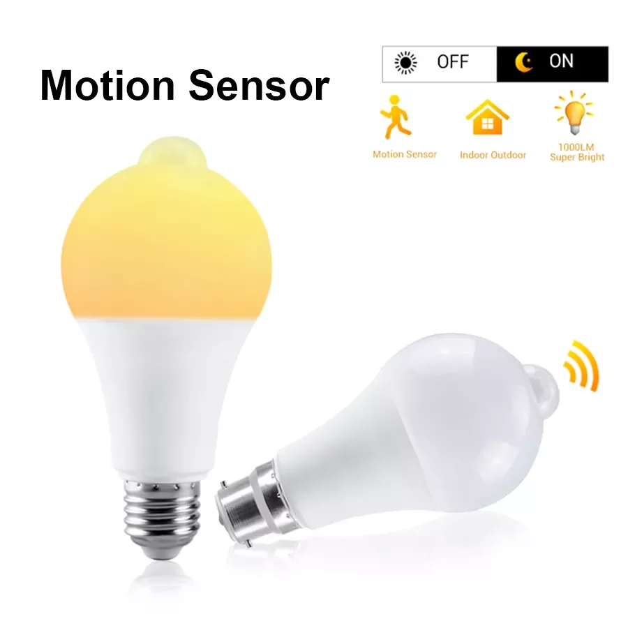 

New in Sensor Led Bulb Smart PIR E27 B22 110V 220V White Night Lamp For Home Living Room Corridor Garage Light Bulb 12W 15W 18W