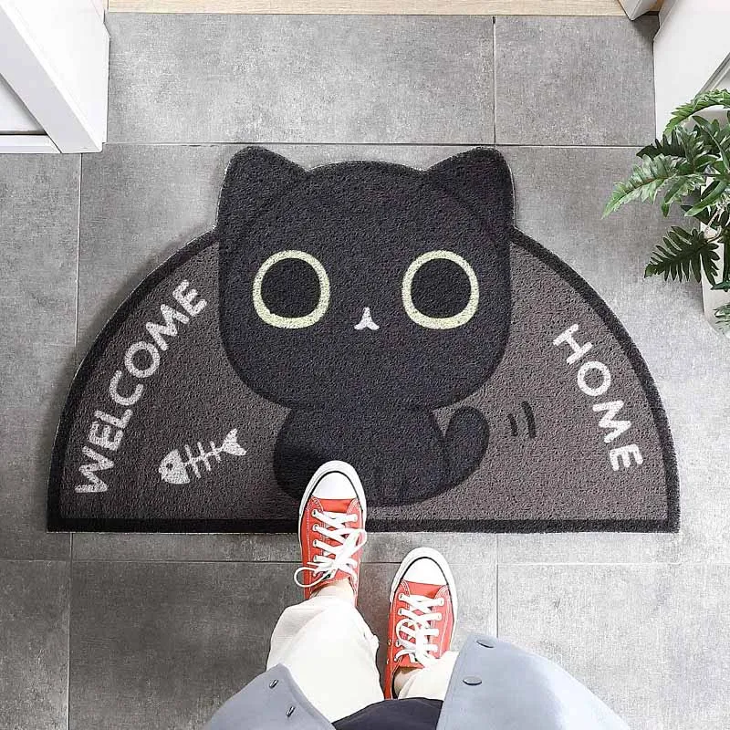 

Non-slip Rug Dust Removal Carpet Wire Loop Footpad Doormat Cartoon Sand Scraping Dust Door Entrance Mat Hallway Kitchen Bath