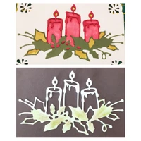 2022 new christmas candle metal cutting dies diy scrapbooking paper crafts greeting cards decoration mould blade punch stencils