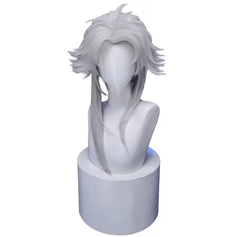 Косплей парик Пьеро, белый, синтетический