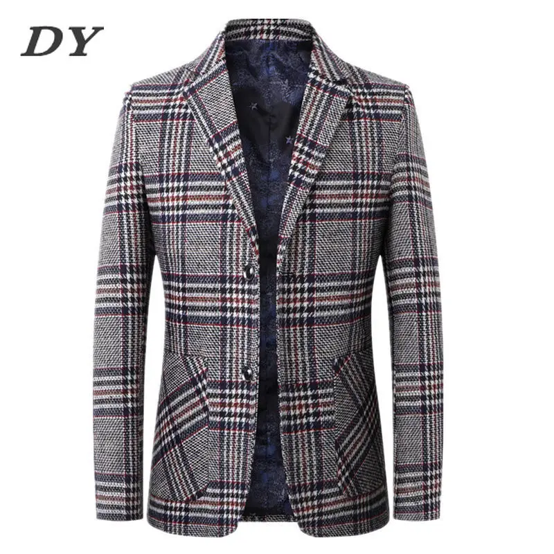 

DY 2022 Men's Spring Business Leisure Thickened Coat Suit Jacket Blazer for Men Slim Fit Fashion Blazers Clothing Free Shipping