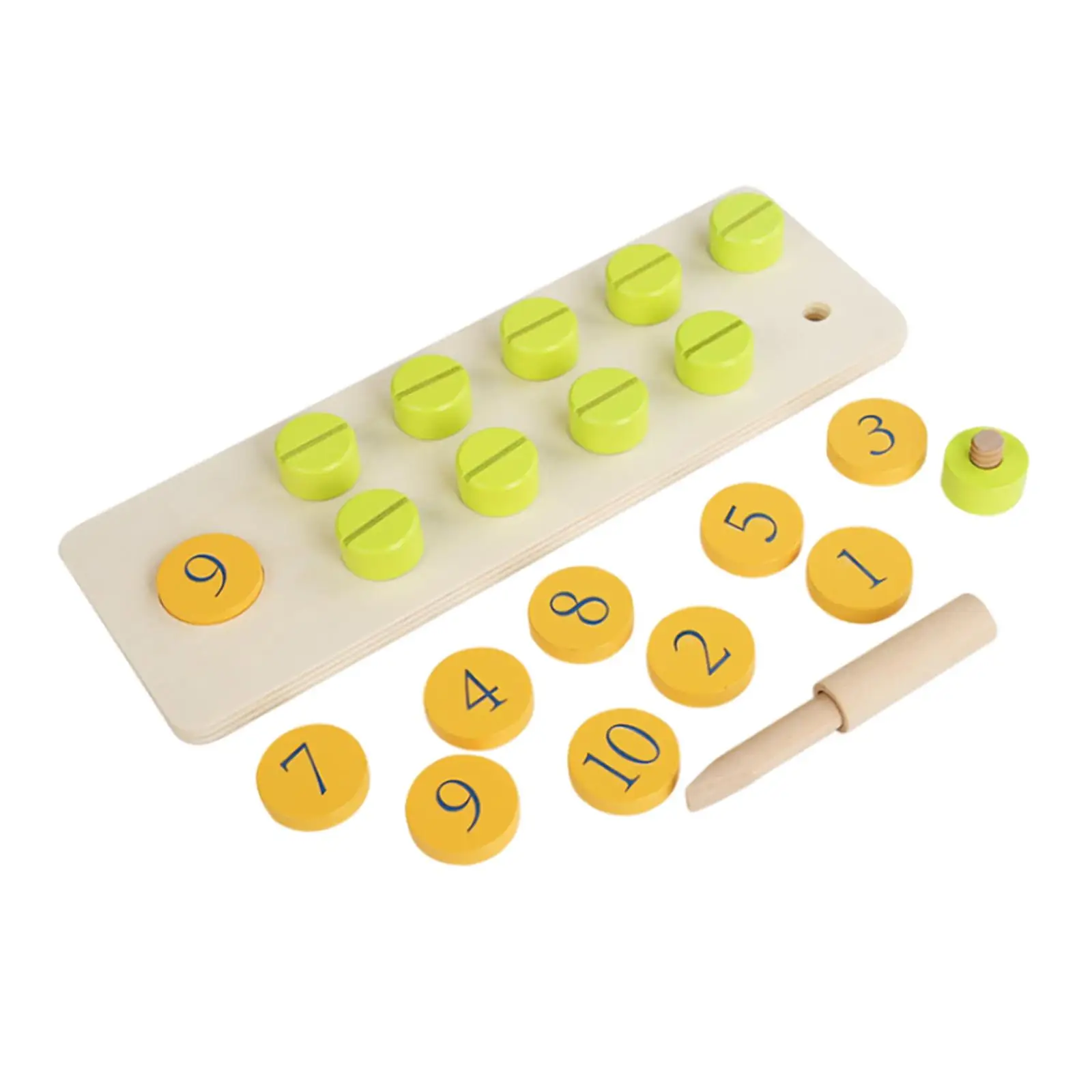 

Ten Frame Math Manipulatives Preschool Early Learning Math Toy Counting Peg Board for Enlightenment Props Coordination Education