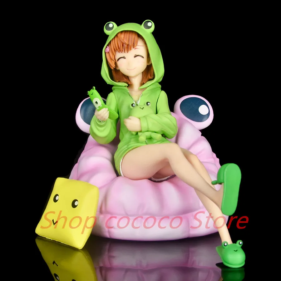 14 см Мисака Микото Лягушка Одежда Сидящая поза Красивая модель Изысканные