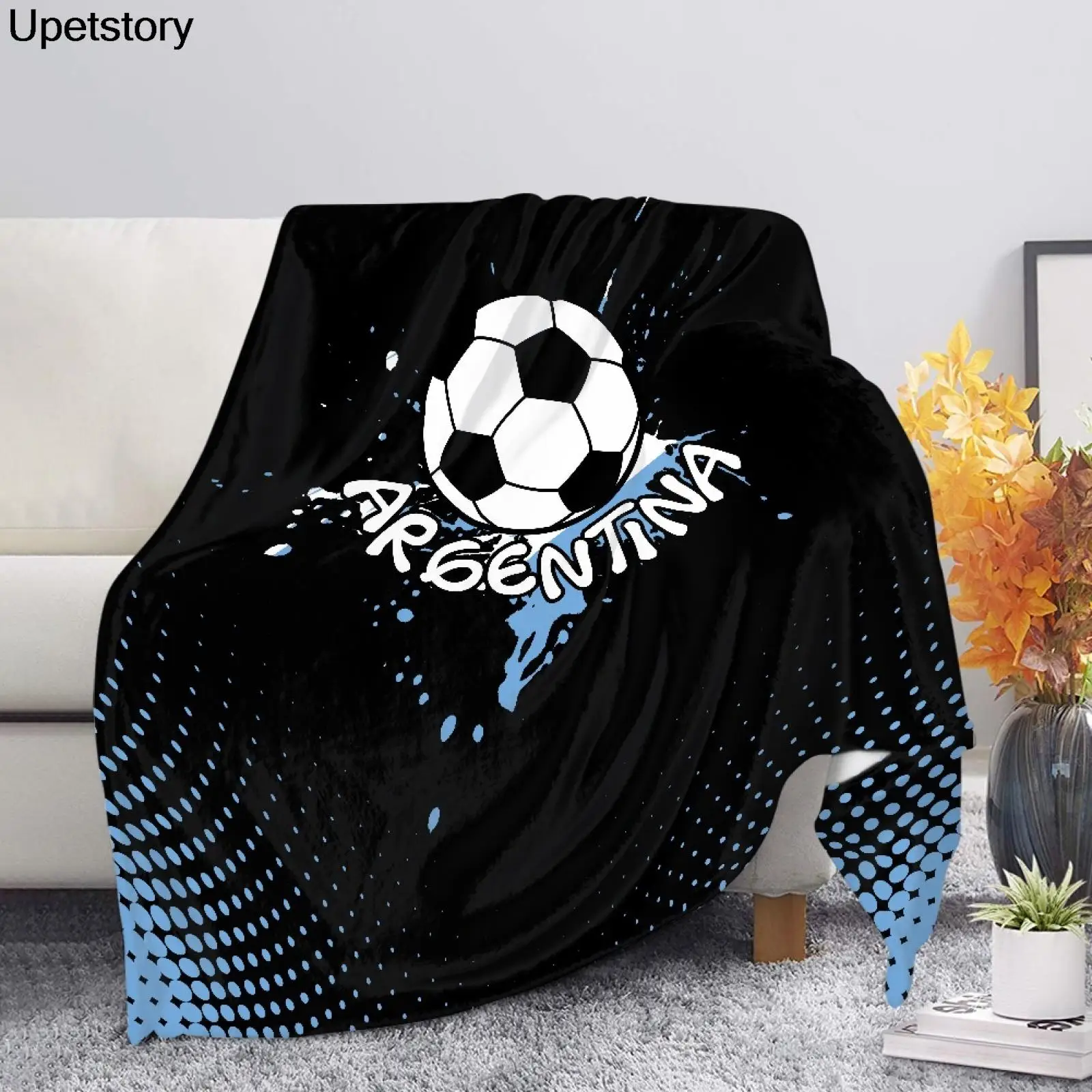 

Upetstory Аргентина печать футбол дизайнерское домашнее мягкое одеяло из микрофибры уютное Флисовое одеяло шерпа одеяло для сна декор комнаты