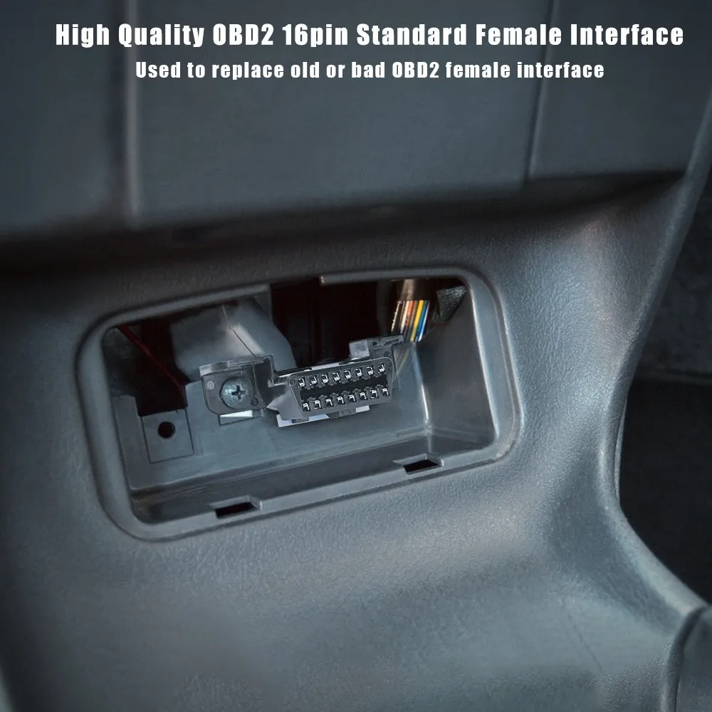 Автомобильный диагностический кабель OBD2 10 см 16 контактов