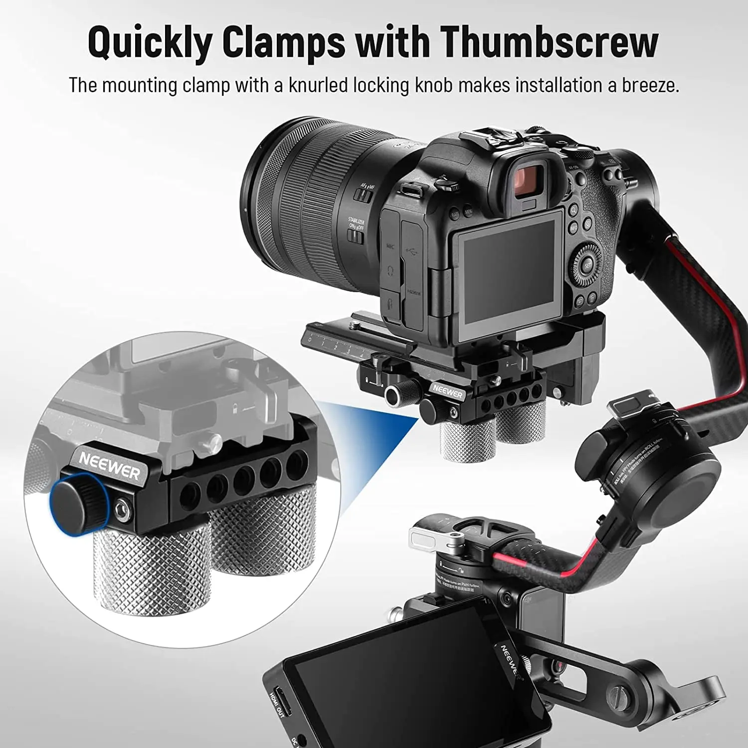 Фото Комплект противовесов и зажимов NEEWER для DJI Ronin RS4 Pro RS4 RS3 Pro RS3 RS2 RSC2 ZHIYUN Crane 2S 3S Weebill S Moza Air №5