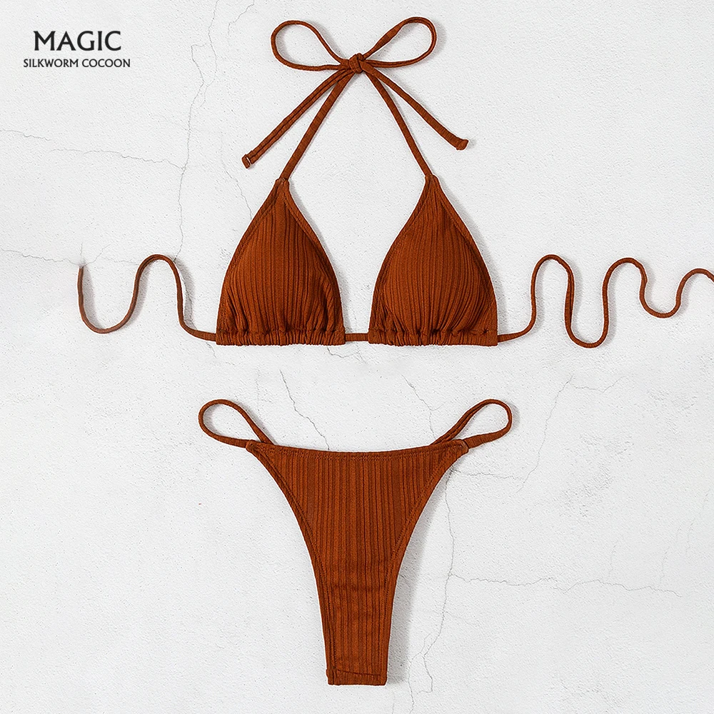 

Two Piece Swim Suit Female Summer New Sexy Solid Swimsuit Women Bikini Push Up Swimwear Vest Bikini Set Brazilian Bathing Suit