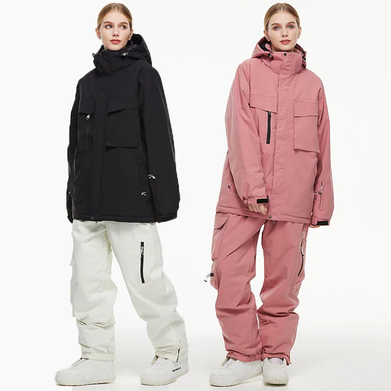 New Women Ski Suit Winter Outdoor Warm Windproof Waterproof Skiing Jacket And Pants Female Snowboarding Suits Equipment