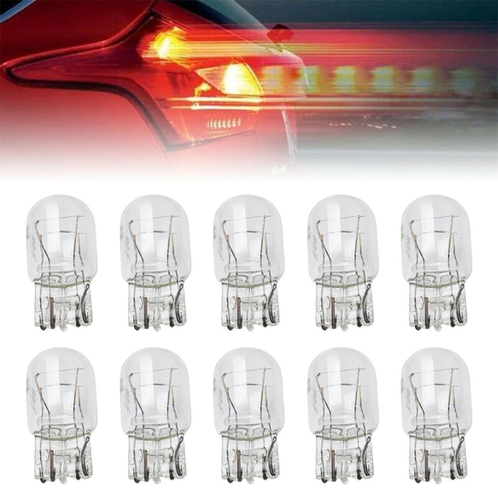 

10pcs T20 7443 7440 Signal Light W21/5W Brake Tail Light Bulbs Auto Halogen Lamp Marker Wedge License Plate Light Bulb