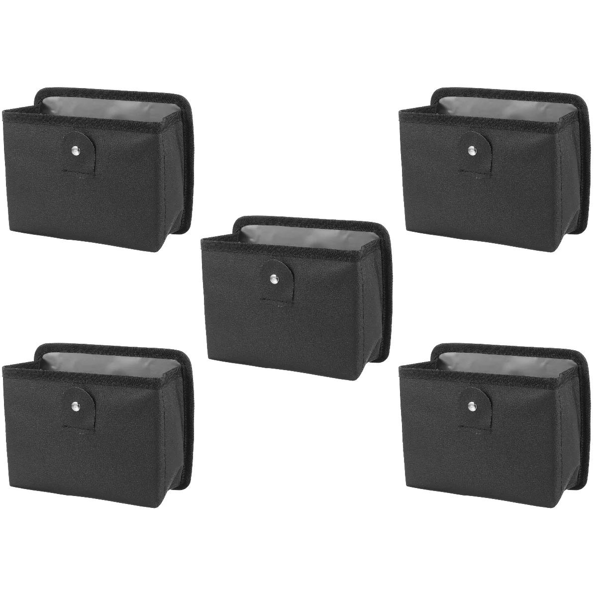 

5 Pack Car Trash Bag Mini Garbage Bags Can Cup Holder Basket Accessories Pu Small Side Door Collapsible Auto Truck