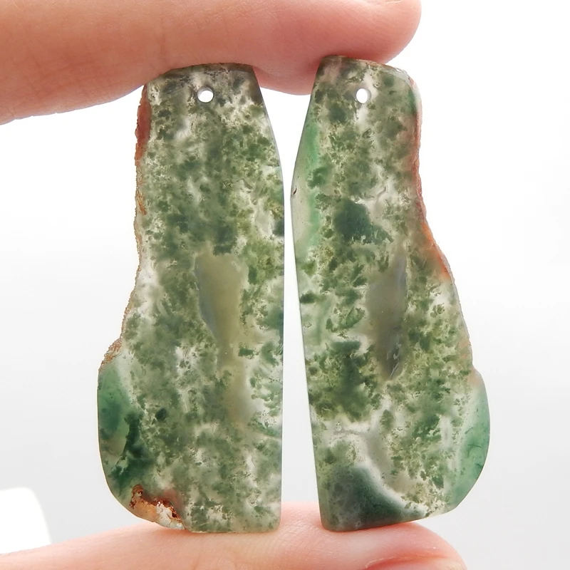 

Модные женские серьги с бусинами из Моха и агата 45x18x4 мм