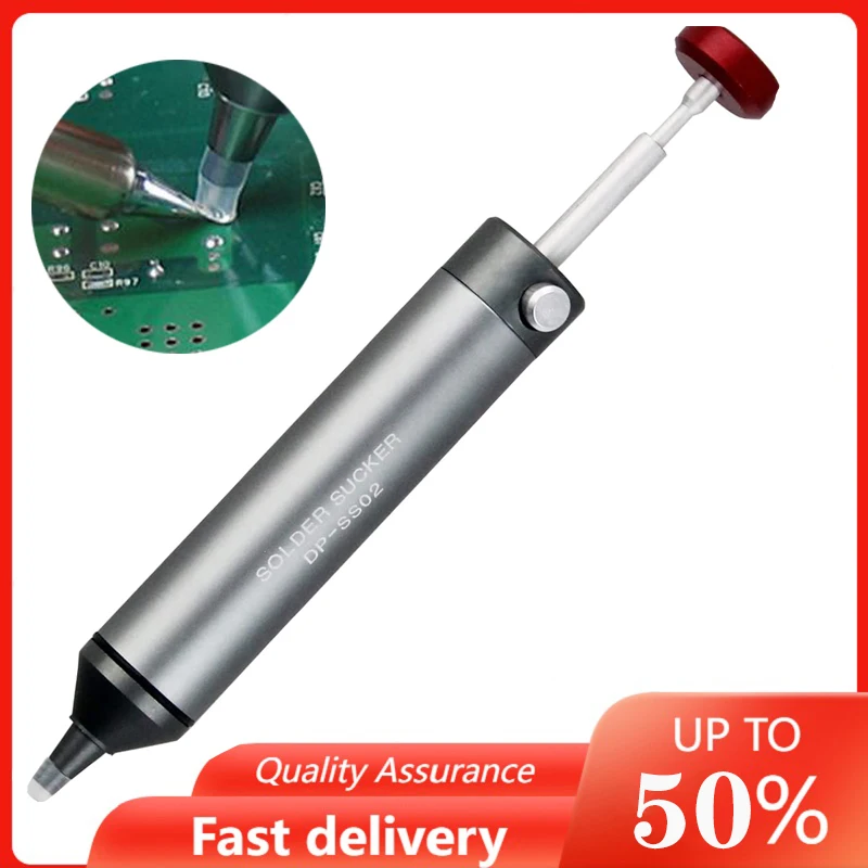 Aluminum Desoldering Pump SS-02 Professional Soldering Sucker Powerful Desoldering Pump SMT IC Pickup Remover Tool