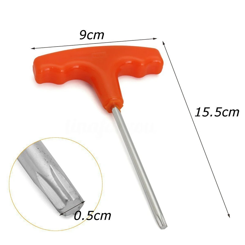 

1pcs 15cm Plastic + Steel T Handle T27 Torx Driver Screwdriver For Stihl # 0812 370 1000 Chainsaw Parts