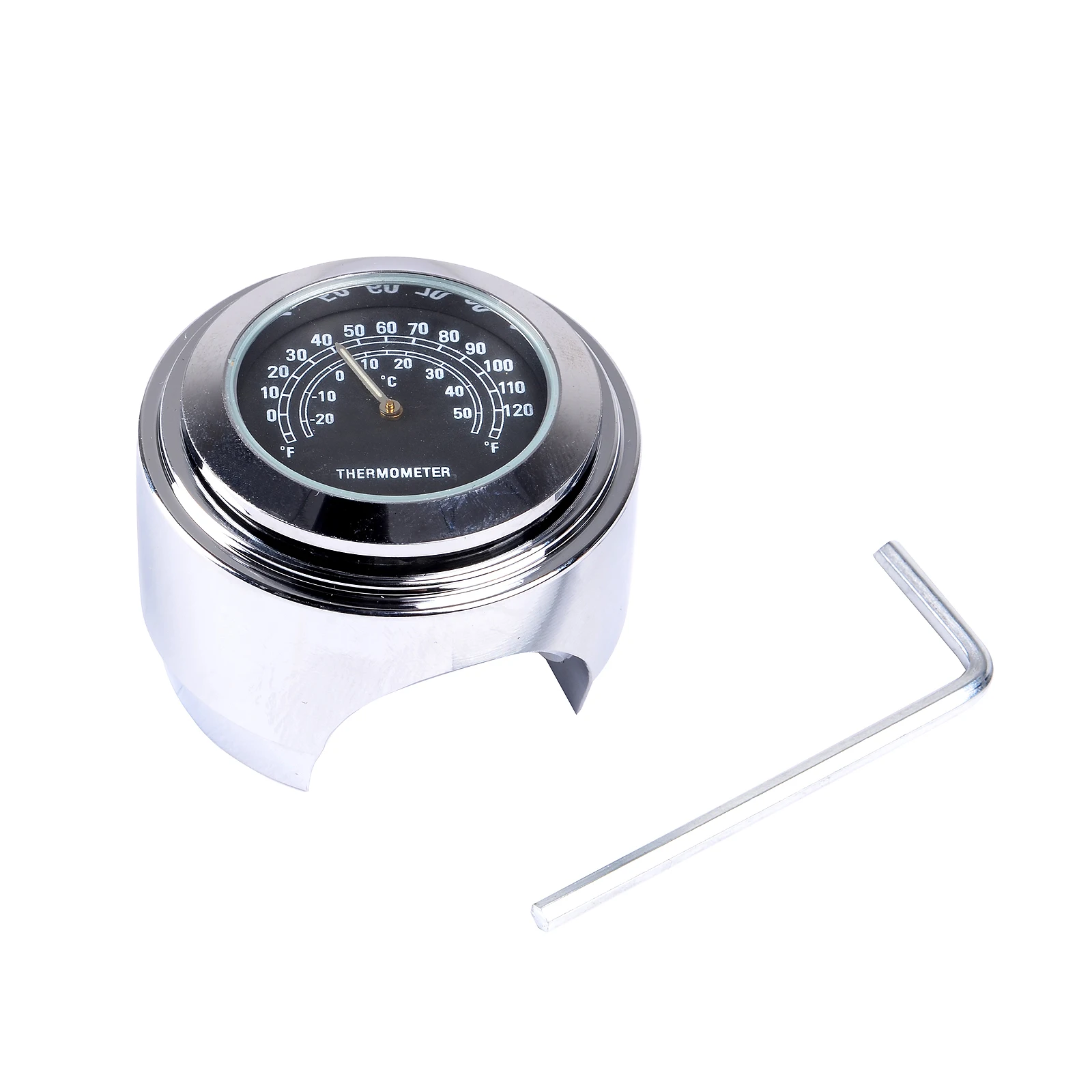 

Motorcycle Handlebar Clock Or Thermometer Fit For 7/8" Or 1" Handle Bar Harley Honda Yamaha Suzuki Kawasaki