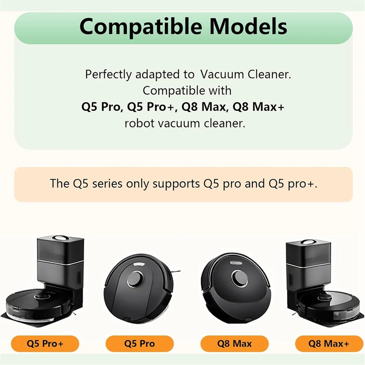 Для Roborock Q8 Max Max+(Plus) Q5 Pro Pro+(Plus) Робот-пылесос Основная боковая щетка Hepa-фильтр Сумки