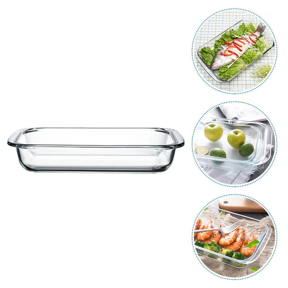 

Glass Dish Roasting Pie Pan Baking Lasagna Salad Dishes Dessert Plates Tray Casserole Rectangular Plate Oblong Bakeware