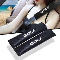 car accessories carbon fiber seat belt cover for volkswagen golf 4 5 6 7 8 mk4 mk5 mk6 mk7 mk8 para auto seatbelt cover