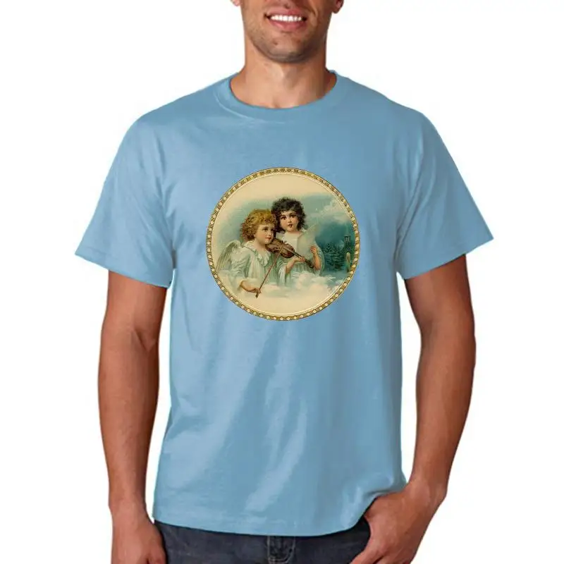 Футболка мужская с принтом два ангела