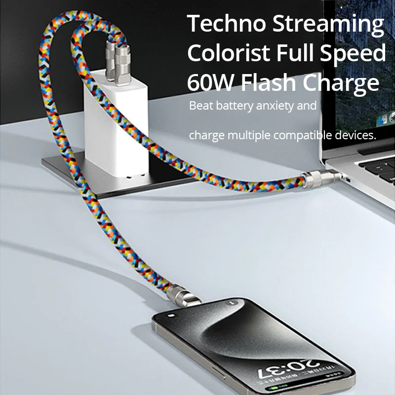 Ремешок для мобильного телефона Bonola кабель USB C к цветная плетеная линия зарядки