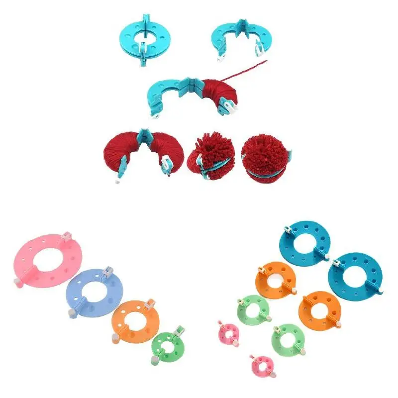 

8 Pcs Pompom Maker Kit Knitting Crafts Different Sizes Plush Ball Making Tool Pompom Plush Ball Easy Convenient Lbshipping