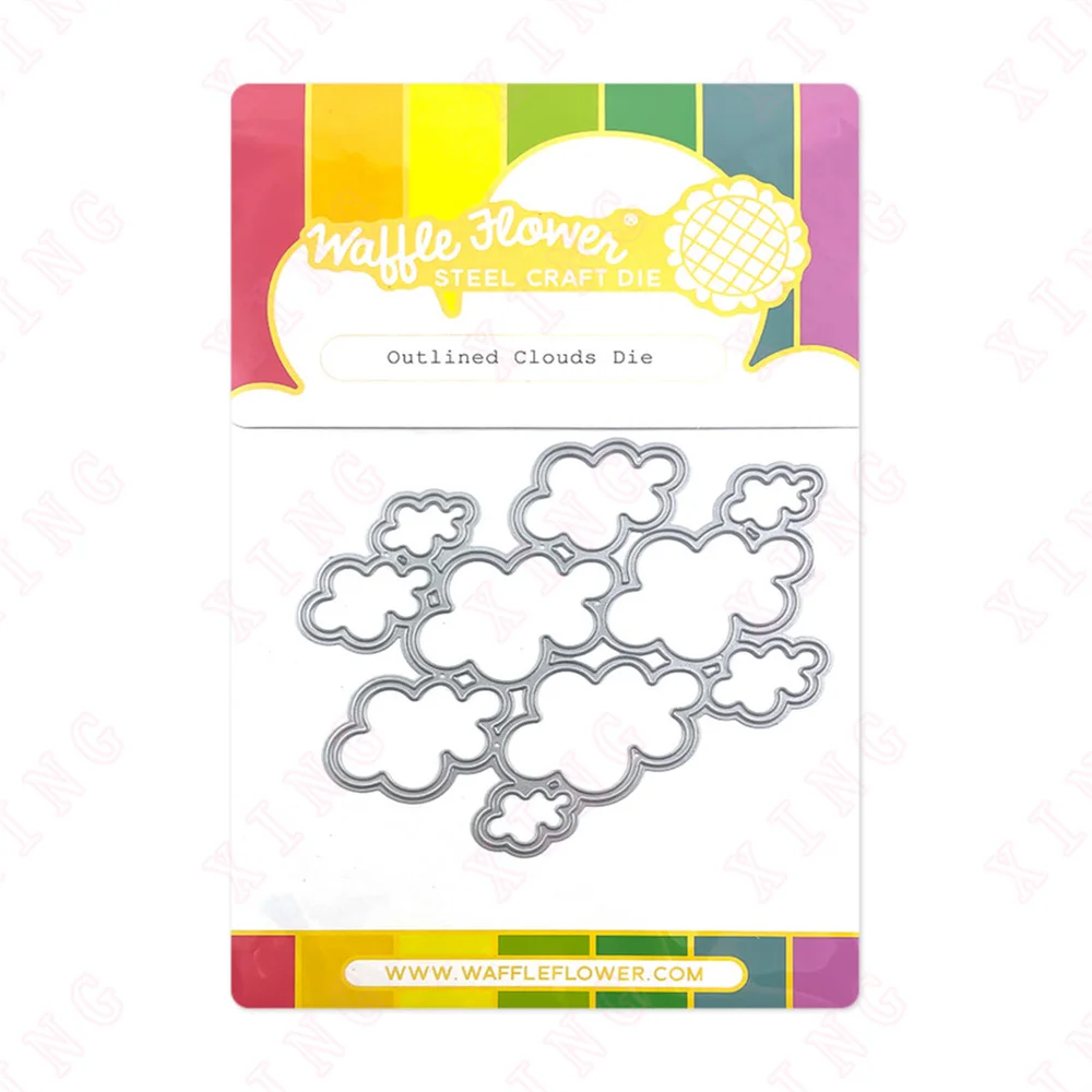

2022 Christmas Arrival Scrapbook Album Card Decoration Embossing Molds Metal Cutting Dies Diy Handmade Craft Outlined Clouds Die