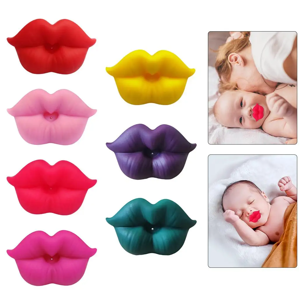 

Funny Pacifiers Lip Shaped Children Infant Single-part Pacifiers