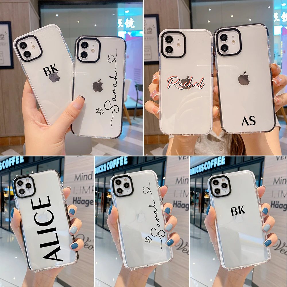 Персонализированный Чехол с именем на заказ для iPhone 13 12 11 Pro Max SE 2020 противоударный