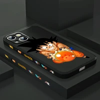 dragon ball son goku for apple iphone 13 12 mini 11 pro xs max xr x 8 7 6s se plus liquid left silicone phone case coque capa