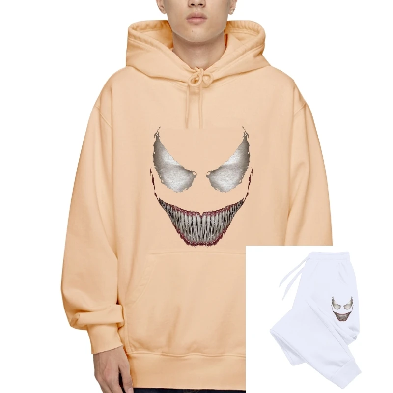 

Bad Guys Venom Smile Pullover Hipster T-Sweatshirt Hoodies Men Black Pullover Fleece Hoody Crew Neck Cotton Pullover Hoodynagers